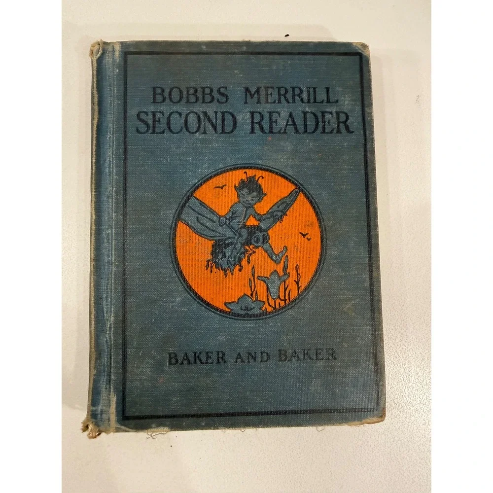 Vintage 1920s Bobbs-Merrill Readers Set Primer Second Fourth Baker School Books